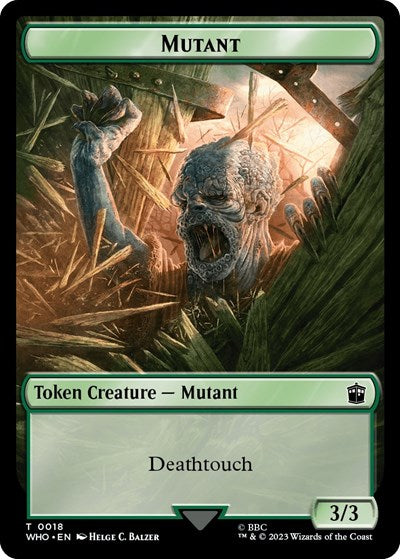 2023 Magic: The Gathering: Universes Beyond: Doctor Who (WHO) - Mutant Alien Insect Double Sided Token (#18 // 19, T) (, Near Mint)