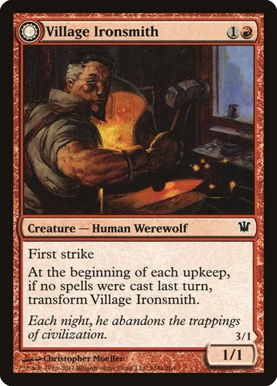 2011 Magic: The Gathering: Innistrad (ISD) - Village Ironsmith (#168, Common) (, Lightly Played)