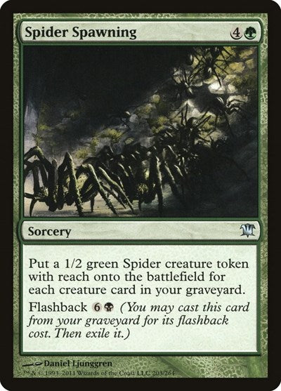 2011 Magic: The Gathering: Innistrad (ISD) - Spider Spawning (#203, Uncommon) (, Lightly Played)