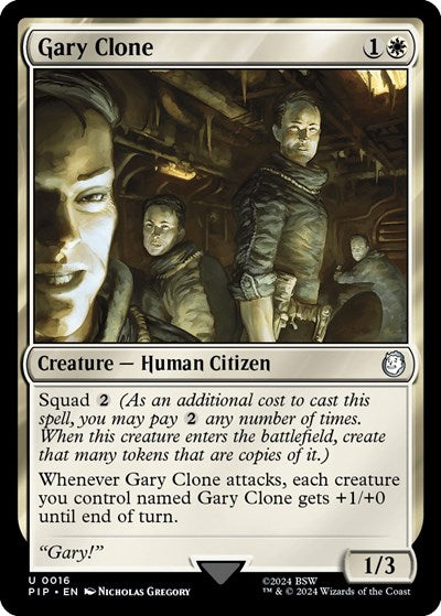2024 Magic: The Gathering: Universes Beyond: Fallout (PIP) - Gary Clone (#16, Uncommon) (, Near Mint)