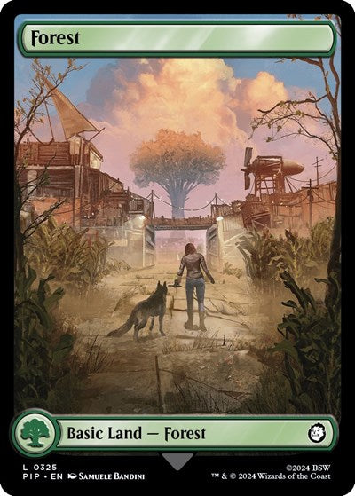 2024 Magic: The Gathering: Universes Beyond: Fallout (PIP) - Forest 0325 (#325, Land) (, Near Mint)