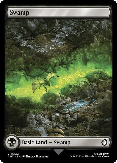 2024 Magic: The Gathering: Universes Beyond: Fallout (PIP) - Swamp 0322 (#322, Land) (, Near Mint)