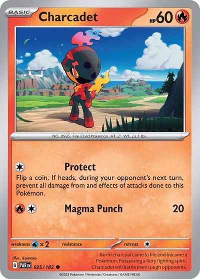 2023 Pokemon: SV04: Paradox Rift (PAR) - Charcadet 025 182 (#025/182, Common) (, Near Mint)