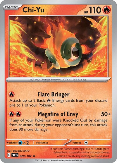 2023 Pokemon: SV04: Paradox Rift (PAR) - Chi Yu (#029/182, Rare) (Holofoil, Near Mint)