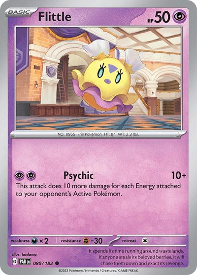 2023 Pokemon: SV04: Paradox Rift (PAR) - Flittle 080 182 (#080/182, Common) (, Near Mint)