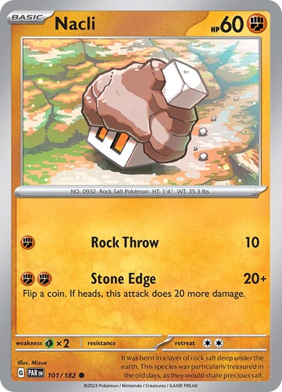 2023 Pokemon: SV04: Paradox Rift (PAR) - Nacli 101 182 (#101/182, Common) (, Near Mint)