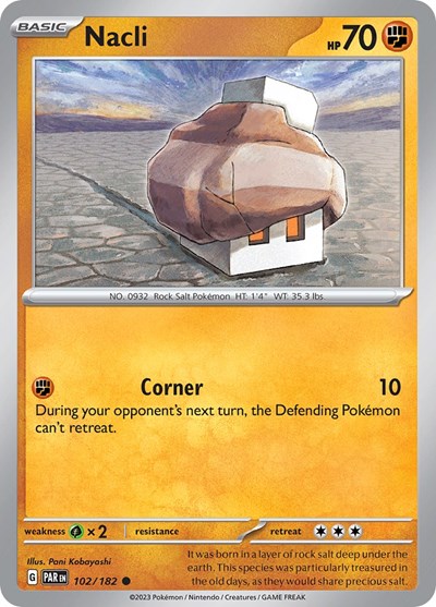 2023 Pokemon: SV04: Paradox Rift (PAR) - Nacli 102 182 (#102/182, Common) (, Near Mint)