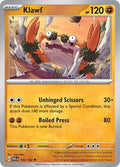 2023 Pokemon: SV04: Paradox Rift (PAR) - Klawf (#105/182, Uncommon) (, Near Mint)