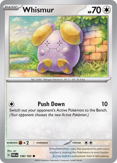 2023 Pokemon: SV04: Paradox Rift (PAR) - Whismur (#148/182, Common) (, Near Mint)