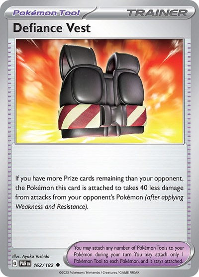 2023 Pokemon: SV04: Paradox Rift (PAR) - Defiance Vest (#162/182, Uncommon) (, Near Mint)