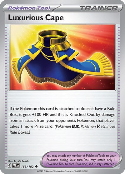 2023 Pokemon: SV04: Paradox Rift (PAR) - Luxurious Cape (#166/182, Uncommon) (, Near Mint)
