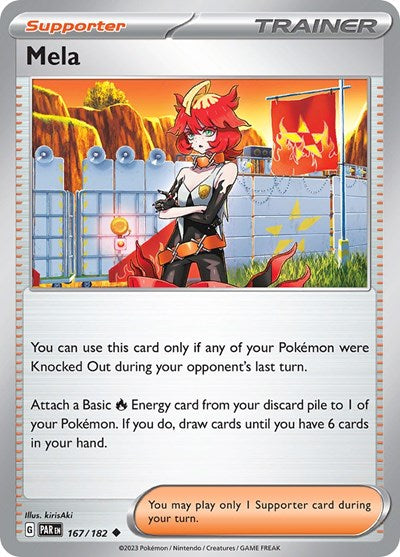 2023 Pokemon: SV04: Paradox Rift (PAR) - Mela (#167/182, Uncommon) (, Near Mint)