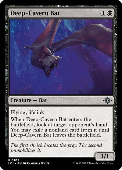 2023 Magic: The Gathering: The Lost Caverns of Ixalan (LCI) - Deep Cavern Bat (#102, Uncommon) (, Near Mint)