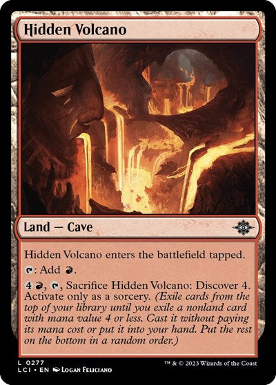 2023 Magic: The Gathering: The Lost Caverns of Ixalan (LCI) - Hidden Volcano (#277, Land) (, Near Mint)