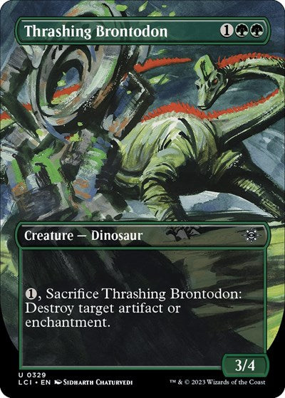 2023 Magic: The Gathering: The Lost Caverns of Ixalan (LCI) - Thrashing Brontodon Borderless (#329, Uncommon)
