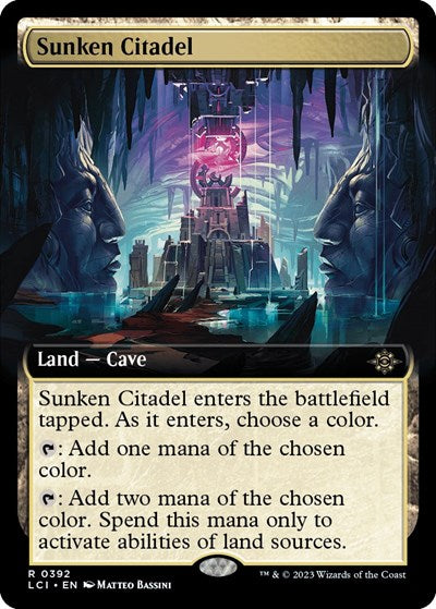 2023 Magic: The Gathering: The Lost Caverns of Ixalan (LCI) - Sunken Citadel Extended Art (#392, Rare) (, Near Mint)