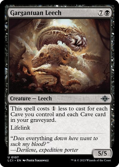 2023 Magic: The Gathering: The Lost Caverns of Ixalan (LCI) - Gargantuan Leech (#107, Uncommon)