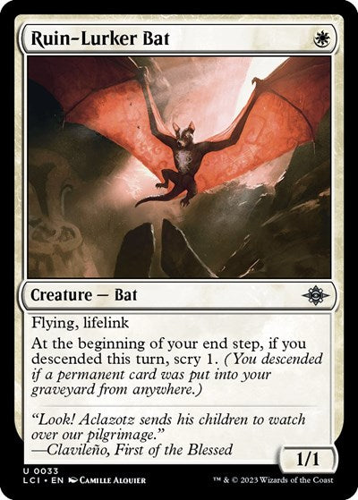 2023 Magic: The Gathering: The Lost Caverns of Ixalan (LCI) - Ruin Lurker Bat (#33, Uncommon) (, Near Mint)