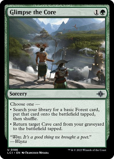 2023 Magic: The Gathering: The Lost Caverns of Ixalan (LCI) - Glimpse the Core (#186, Uncommon) (, Near Mint)