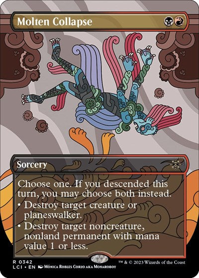 2023 Magic: The Gathering: The Lost Caverns of Ixalan (LCI) - Molten Collapse Borderless (#342, Rare) (, Near Mint)