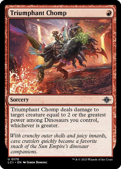 2023 Magic: The Gathering: The Lost Caverns of Ixalan (LCI) - Triumphant Chomp (#170, Uncommon) (, Near Mint)