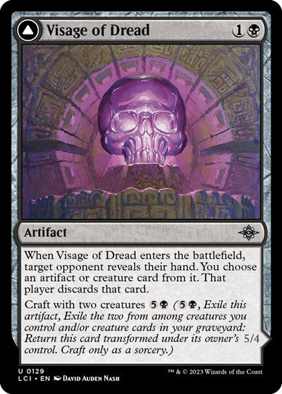 2023 Magic: The Gathering: The Lost Caverns of Ixalan (LCI) - Visage of Dread (#129, Uncommon) (, Lightly Played)
