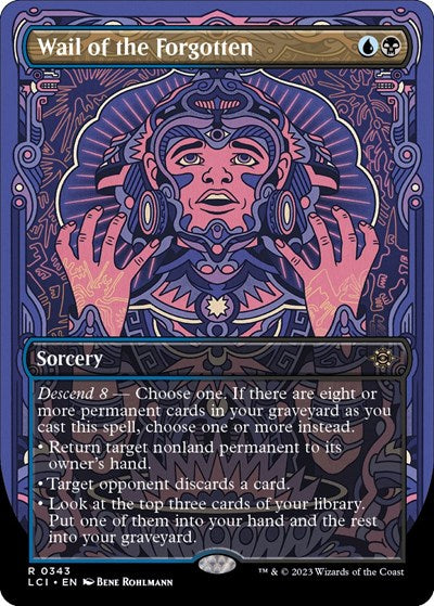 2023 Magic: The Gathering: The Lost Caverns of Ixalan (LCI) - Wail of the Forgotten Borderless (#343, Rare) (, Near Mint)