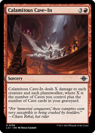 2023 Magic: The Gathering: The Lost Caverns of Ixalan (LCI) - Calamitous Cave In (#139, Uncommon) (, Near Mint)