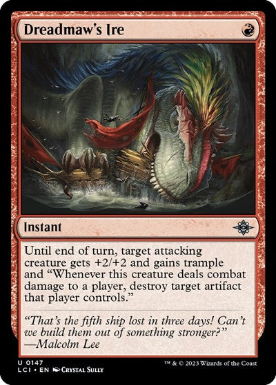 2023 Magic: The Gathering: The Lost Caverns of Ixalan (LCI) - Dreadmaws Ire (#147, Uncommon) (, Near Mint)