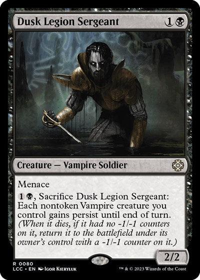 2023 Magic: The Gathering: Commander: The Lost Caverns of Ixalan (LCC) - Dusk Legion Sergeant (#80, Rare) (, Near Mint)