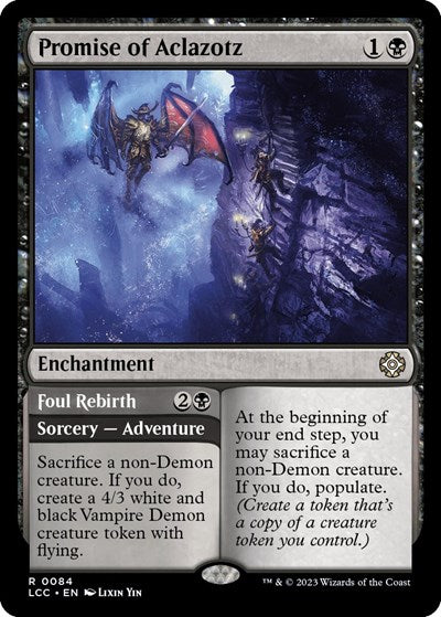 2023 Magic: The Gathering: Commander: The Lost Caverns of Ixalan (LCC) - Promise of Aclazotz (#84, Rare) (, Near Mint)