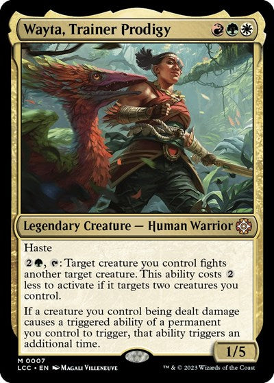 2023 Magic: The Gathering: Commander: The Lost Caverns of Ixalan (LCC) - Wayta Trainer Prodigy (#7, Mythic Rare) (Foil, Near Mint)