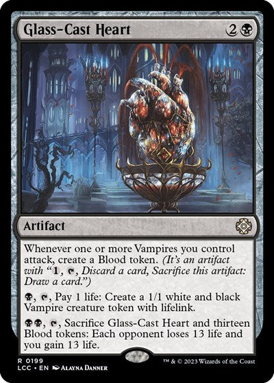 2023 Magic: The Gathering: Commander: The Lost Caverns of Ixalan (LCC) - Glass Cast Heart (#199, Rare) (, Near Mint)