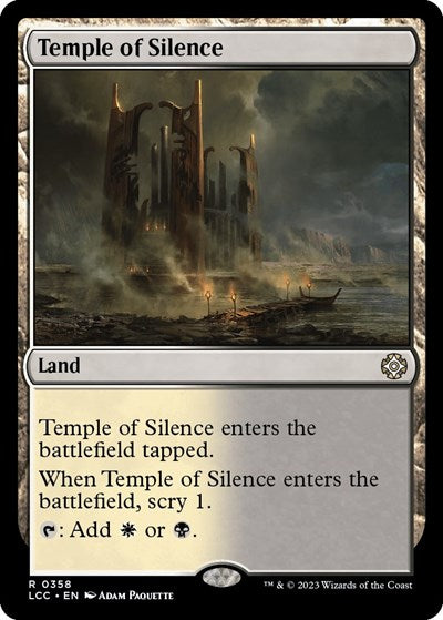 2023 Magic: The Gathering: Commander: The Lost Caverns of Ixalan (LCC) - Temple of Silence (#358, Rare) (, Near Mint)