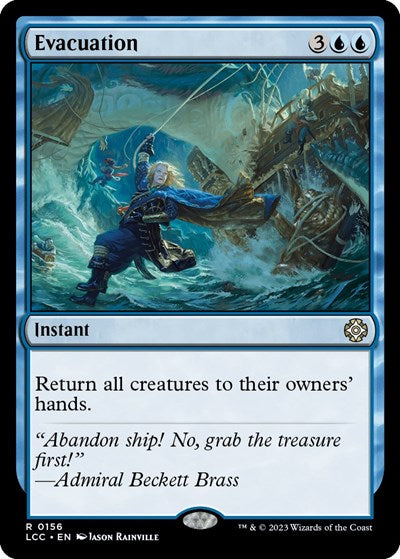 2023 Magic: The Gathering: Commander: The Lost Caverns of Ixalan (LCC) - Evacuation (#156, Rare) (, Near Mint)