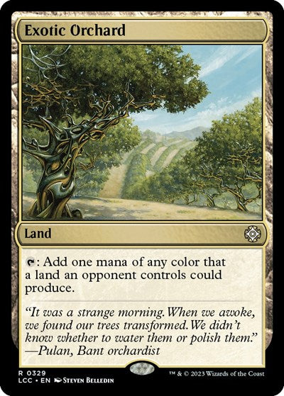 2023 Magic: The Gathering: Commander: The Lost Caverns of Ixalan (LCC) - Exotic Orchard (#329, Rare) (, Near Mint)