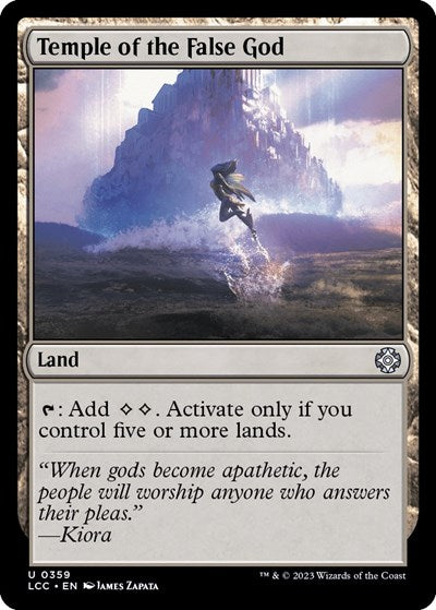 2023 Magic: The Gathering: Commander: The Lost Caverns of Ixalan (LCC) - Temple of the False God (#359, Uncommon) (, Near Mint)