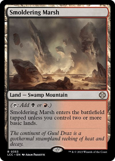 2023 Magic: The Gathering: Commander: The Lost Caverns of Ixalan (LCC) - Smoldering Marsh (#353, Rare) (, Near Mint)