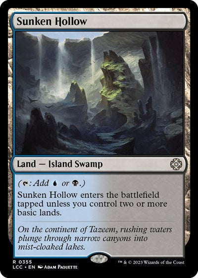 2023 Magic: The Gathering: Commander: The Lost Caverns of Ixalan (LCC) - Sunken Hollow (#355, Rare) (, Near Mint)