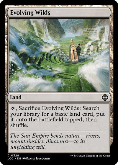 2023 Magic: The Gathering: Commander: The Lost Caverns of Ixalan (LCC) - Evolving Wilds (#328, Common) (, Near Mint)
