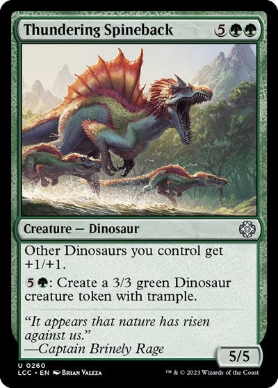 2023 Magic: The Gathering: Commander: The Lost Caverns of Ixalan (LCC) - Thundering Spineback (#260, Uncommon) (, Near Mint)