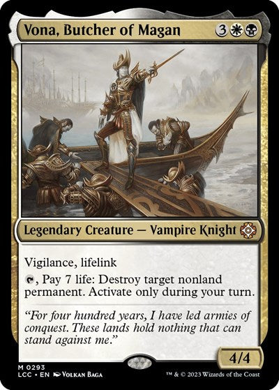 2023 Magic: The Gathering: Commander: The Lost Caverns of Ixalan (LCC) - Vona Butcher of Magan (#293, Mythic Rare) (, Near Mint)