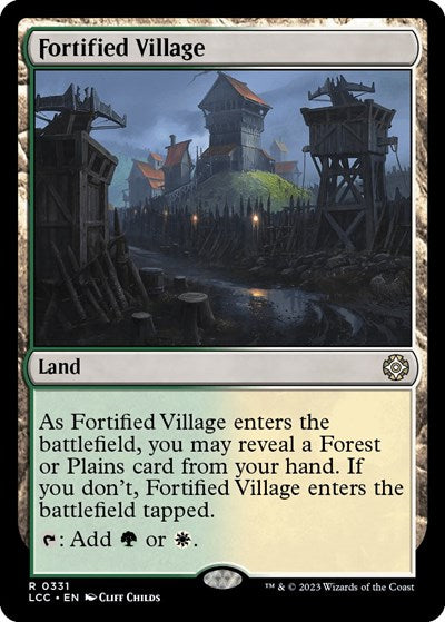 2023 Magic: The Gathering: Commander: The Lost Caverns of Ixalan (LCC) - Fortified Village (#331, Rare) (, Near Mint)
