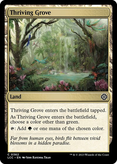 2023 Magic: The Gathering: Commander: The Lost Caverns of Ixalan (LCC) - Thriving Grove (#362, Common) (, Near Mint)