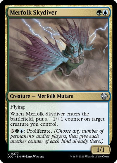2023 Magic: The Gathering: Commander: The Lost Caverns of Ixalan (LCC) - Merfolk Skydiver (#277, Uncommon) (, Near Mint)