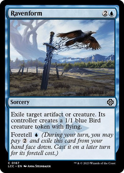 2023 Magic: The Gathering: Commander: The Lost Caverns of Ixalan (LCC) - Ravenform (#167, Common) (, Near Mint)