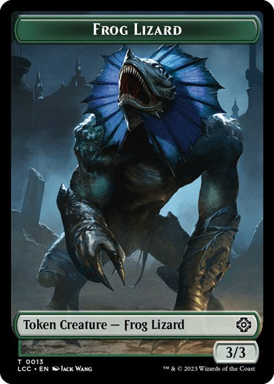 2023 Magic: The Gathering: Commander: The Lost Caverns of Ixalan (LCC) - Frog Lizard Merfolk 0003 Double Sided Token (#13 // 3, T) (, Near Mint)