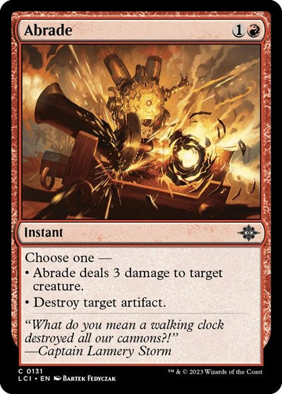 2023 Magic: The Gathering: The Lost Caverns of Ixalan (LCI) - Abrade (#131, Common) (, Near Mint)
