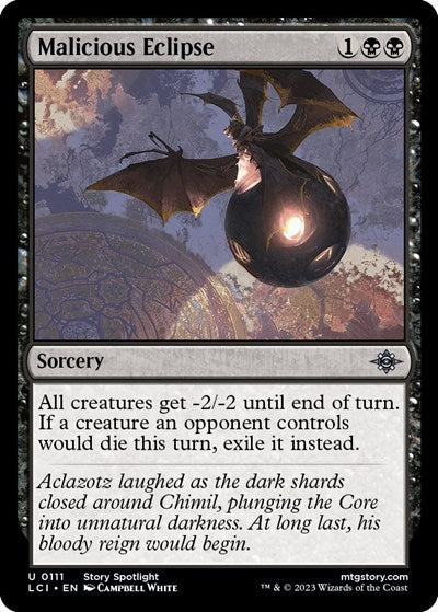2023 Magic: The Gathering: The Lost Caverns of Ixalan (LCI) - Malicious Eclipse (#111, Uncommon)