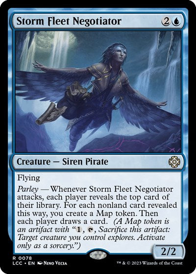 2023 Magic: The Gathering: Commander: The Lost Caverns of Ixalan (LCC) - Storm Fleet Negotiator (#78, Rare) (, Near Mint)